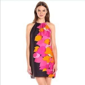 Trina Turk's sleeveless minidress in elegant floral Print vacation wedding